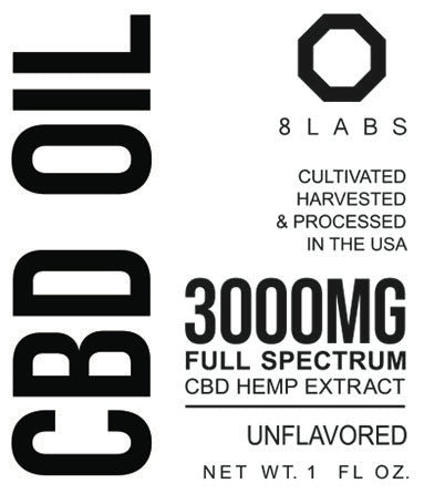 Unflavored Full Spectrum Organic CBD Oil 3000MG