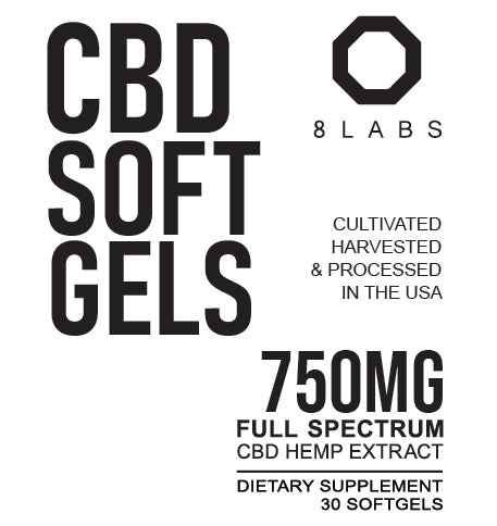 8Labs CBD Full Spectrum Organic CBD Softgels 750MG | 8LABS CBD